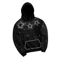 Hoodie Pria Poliester Motif Langit Berbintang Lengan Panjang Model Regular Fit dengan Saku, Streetwear Musim Gugur Ukuran Besar