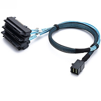 MINI SAS HD SFF-8643 à SAS SFF-8482 câble de connexion haute vitesse serveur deux-en-un