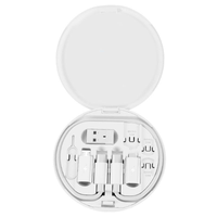Kit de Adaptador de Carga para Teléfono 6 en 1 Portátil, Cable USB Tipo C de 0.2M con Funda de Nailon, Cargador de Viaje USB OTG para Teléfono Móvil
