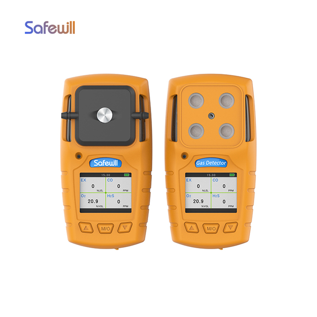 Safewill Factory Wholesale Best Price Gas Analyzers Portable 4-in-1 Multi Gas Monitor EX O2 CO CH4 Methane Gas Detector
