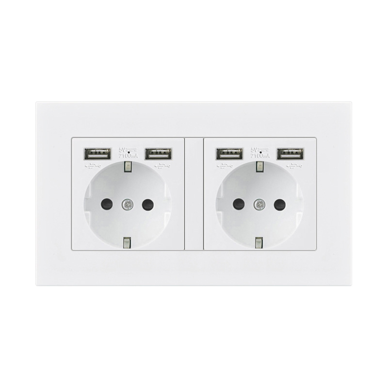 Prise EU 2USB 147 mm