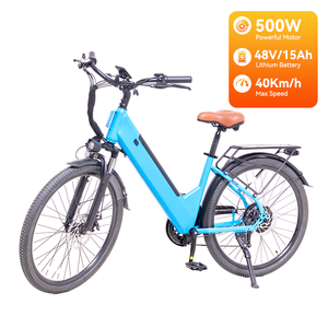 Vélo de loisirs électrique, 48V500W, sept vitesses, amortissement, frein à disque, feux avant et arrière, batterie au lithium - Product Image 2
