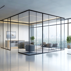 Vách ngăn văn phòng bằng kính không khung toàn cảnh để tạo không gian làm việc sáng sủa và hợp tác với tầm nhìn không bị cản trở - Product Image 4