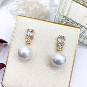 Accesorios de Plata S925 para Perlas DIY, Cuentas Redondas de 8-15 mm, Soporte Vacío 22537 con Pendiente de Moda para Fabricación de Joyas, Tamaño Chapado de 12 mm - Product Image 2