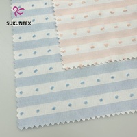 Tissu en polycoton bio teint en fil personnalisé pour robes et chemises de filles et de garçons, motif rayé, coupe et teinture, respirant et absorbant l'humidité