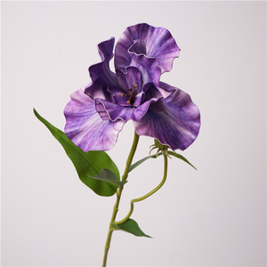 Y138 <span class=keywords><strong>Iris</strong></span> violet réaliste de haute qualité, idéal pour la décoration paysagère, fleurs artificielles, ameublement doux, arrangements floraux - Product Image 2