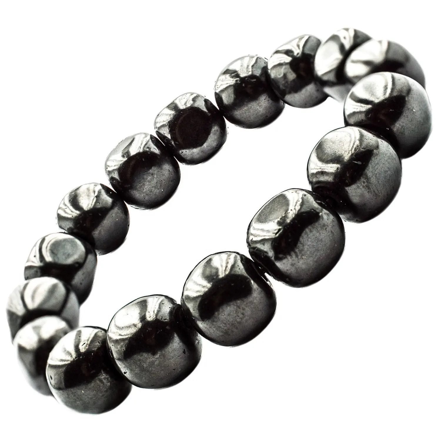 Shungite Bracelet 9 mm Cube Beads 170 to 210 mm Wholesale Healing Shungit 