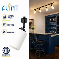 Tête d'éclairage sur rail de type H, directement de l'usine, avec ampoule à culot E26, abat-jour en verre blanc réglable, compatible Halo, luminaire homologué ETL