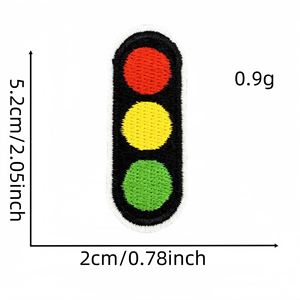 Parche Bordado NODA Estilo Semáforo Rosa, Vehículo de Ingeniería, Stop Go, para Decoración de Bolsas de Tela - Product Image 5