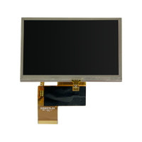 Écran LCD AT043TN25 V.2 4,3 pouces 480*272 RGB 40 broches avec panneau tactile résistif 4 fils pour HMI industriel et navigateur GPS