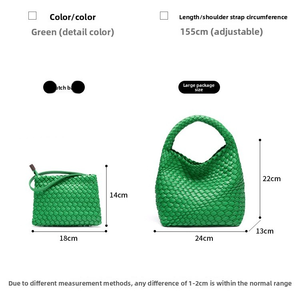 Tas Selempang Wanita Model Baru Mewah Geometris dengan Ritsleting Tunggal, Bahan PU Anyaman, Kasual, dan Fashionable - Product Image 2