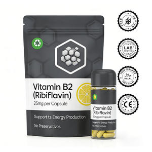 Cápsulas de Vitamina B2 Premium, Alta Pureza, Solubles en Agua, Formulaciones Personalizadas, Marca Privada OEM, COA, GMP, ISO, Certificación Orgánica - Product Image 1