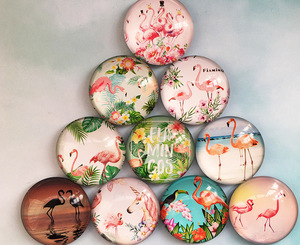 Aimants de réfrigérateur ovales en verre avec motifs animaux et floraux, style éclectique, paquet multi-pièces, autocollants magnétiques durables - Product Image 5