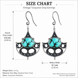 Pendientes de Color Turquesa Vintage, Estilo Retro, Pendientes Colgantes, Joyería de Moda Bohemia para Mujer, Venta al por Mayor - Product Image 5