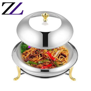 Mini Olla Eléctrica, Calentador de Comida, Plato para Calentar, Tapa Dorada de Acero Inoxidable, Olla para Shabu, Vaporera, Calentador de Comida - Product Image 4