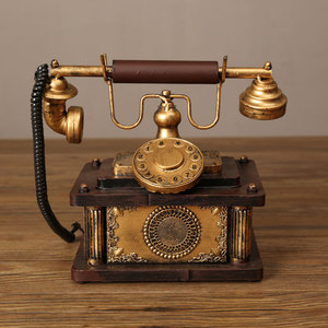 2408 guxiang rétro fer téléphone ornements antique à faire à l'ancienne main modèle chambre décoration en gros - Product Image 4