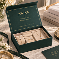 Scatola Magnetica di Lusso Personalizzata in Cartone Rigido Opaco Riciclabile con Foglia d'Oro, Confezione Regalo Ecologica per Set di Gioielli di Lusso