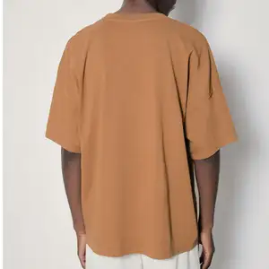 Camisetas 100% de algodón con diseño de logotipo personalizado para hombre, camisa de cuello redondo de alta calidad, informal, de gran tamaño, con hombro caído