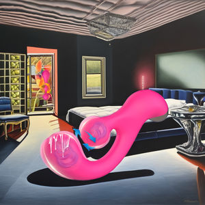 3-in-1 Hohl flattern G-Punkt <span class=keywords><strong>Vibrator</strong></span> Dildo USB Power Metall Zunge lecken Biss & Slap Klitoris Stimulation Sexspielzeug - Product Image 3