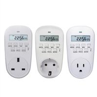 Temporizador Digital ajustable, ahorro de energía, programable, ajuste de reloj/tiempo de encendido/apagado, enchufe para UE/EE. UU./Reino Unido, enchufe de cocina