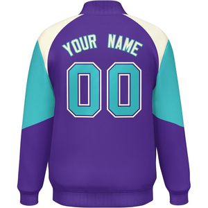 Veste universitaire personnalisée unisexe pour adulte, blouson de baseball brodé avec nom, numéro et logo, en tissu PU décontracté pour l'automne - Product Image 2