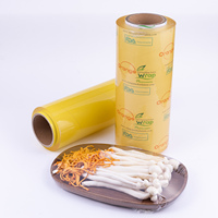 Rouleau en plastique transparent JHG pour les aliments frais, film d'emballage d'emballage en PVC