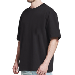 T-shirt Homme Hip-Hop Surdimensionné en Coton Tissé 100% Écologique, Style Rétro, Délavé à l'Acide, Personnalisé et de Haute Qualité - Product Image 1