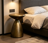 Table d'appoint moderne en acier au carbone, simple et stable, pour salon, chambre, hôtel, appartement, villa, club, café, bureau, table d'angle