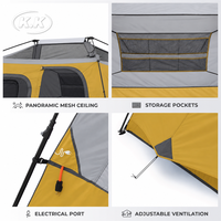 Tente familiale Kawagebo Kamp (KK) OEM résistante aux intempéries, installation instantanée et facile, pour 3 à 6 personnes, avec bâche de protection et fenêtres en maille coupe-vent