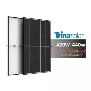 トリナブラックフレーム440w430w420w太陽光発電モジュール屋根取り付けソーラーパネルパネルSolaresCosto