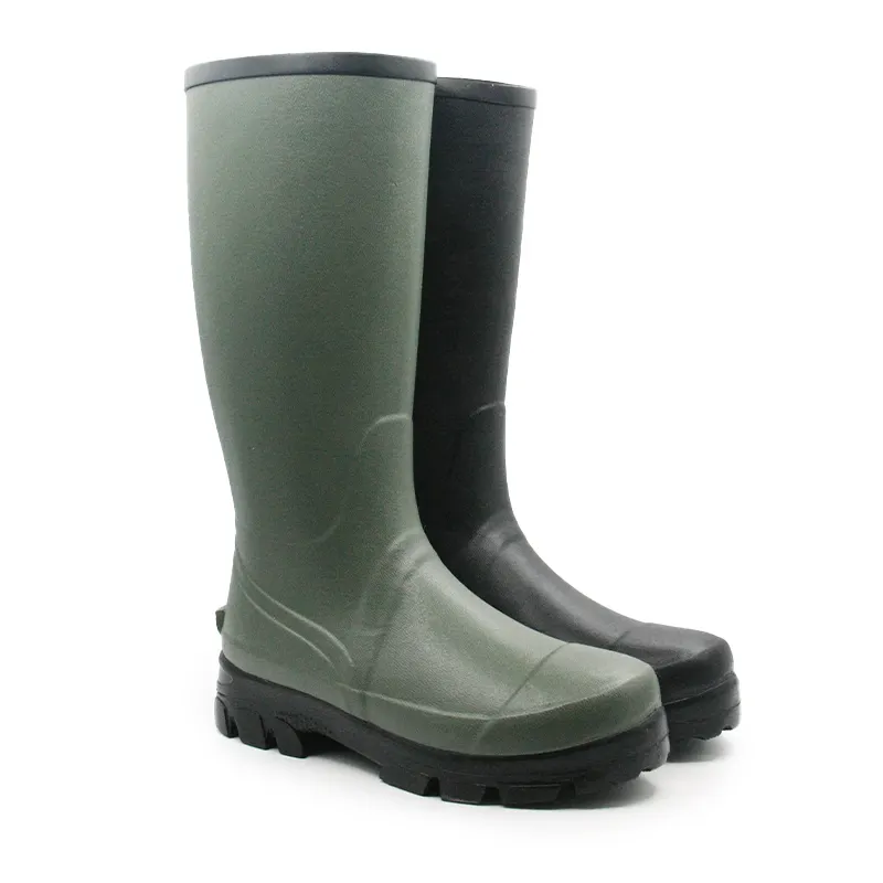 Custom LOGO Unisex Knee High Waterproof Rubber Gumboot Men Rain Hunting Boots for Men Women Wholesale