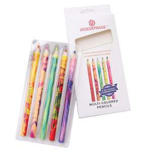 Crayons de peinture <span class=keywords><strong>en</strong></span> bois <span class=keywords><strong>arc</strong></span>-<span class=keywords><strong>en</strong></span>-<span class=keywords><strong>ciel</strong></span> multicolores pour enfants Grands crayons de couleur graduels - Product Image 1