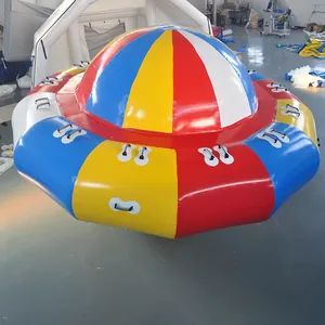 水上乐园加厚聚氯乙烯充气疯狂土星水上乐园陀螺跷跷板船漂浮旋转玩具