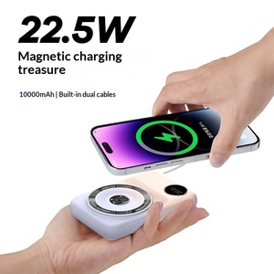 Nouvelle batterie externe magnétique portable 22,5 W à charge ultra-rapide 10000 mAh avec câble intégré et impression de logo <span class=keywords><strong>personnalisable</strong></span> - Product Image 4