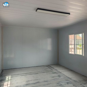 Modernes fabrik spezifisches Container haus Holzmaserung Farbe spitzes Dach zusammen gebautes spitzes Haus aus Behältern - Product Image 4