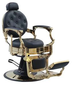 XFMC Chaise de Barbier Hydraulique Robuste à Commande au Pied, Réglable, pour Hommes, Dorée, Inclinable – Offre Spéciale Mobilier de Salon - Product Image 1