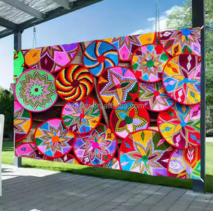 Fondo con Temática Etíope, Cestas Habesha Hechas a Mano en Etiopía, Decoración Colorida para Fiestas de Etiopía y África - Product Image 2