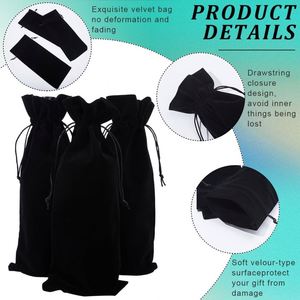 Sac à vin en velours en gros, protège-bouteille de vin de voyage, sacs cadeaux personnalisés pour bouteilles de vin de Noël, sacs cadeaux de fêtes - Product Image 5