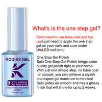 KODIES GEL 3 en 1 Vernis à Ongles Gel UV/LED Liquide Semi-Permanent Style Français Non Toxique Végan Écologique Marque Privée