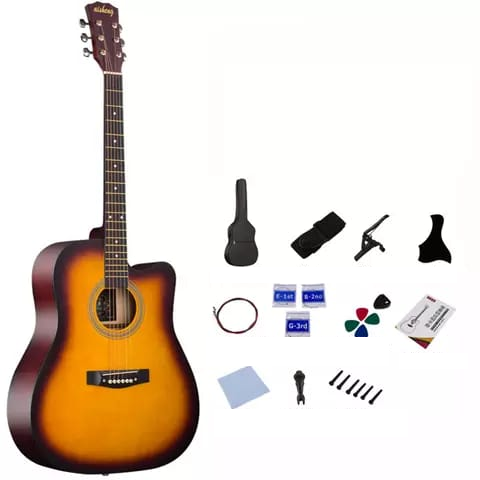 Popular Diy Acoustic Guitar Set All Solid Wood Made Acoustic Guitars 41 Inch Guitar Accessories Kit