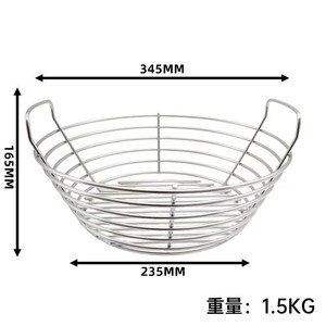 Panier à charbon de bois en acier inoxydable pour barbecue, panier à charbon de bois en vrac, <span class=keywords><strong>accessoires</strong></span> de grillade compatibles avec les grills céramiques Big Green Egg et <span class=keywords><strong>Kamado</strong></span> - Product Image 4