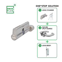 Doorpuls 60mm Sécurité Pouce Tourner Cylindre en Laiton Noyau de Serrure de Porte Clé à Ouverture Unique Profil Euro Mortaise Option Sans Clé Disponible