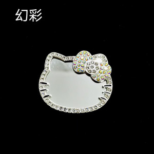 Kätzchen Liebe Spiegel Diamant Metall Dekoration Charme Schmuck Junk Iphone Airpods Max Fall Ipadcase Diy Zubehör Handmade Crafts - Product Image 6