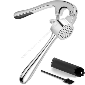 Presse-ail manuel portable en aluminium, vente en gros, accessoires de cuisine pour fruits et légumes - Product Image 1