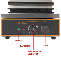 Machine à gaufres et hot-dogs en acier inoxydable 220V avec minuteur, prix d'usine, nouvelle