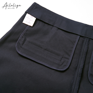 AILAILIGA <span class=keywords><strong>Pantalon</strong></span> large et droit pour femme, couleur unie, légèrement extensible, confortable et polyvalent, de haute qualité, personnalisable OEM - Product Image 5