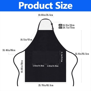 Tablier imprimé personnalisé avec poches réglables sur tout l'impression complète publicité d'affaires cadeau promotionnel tabliers de cuisine pour femmes - Product Image 3