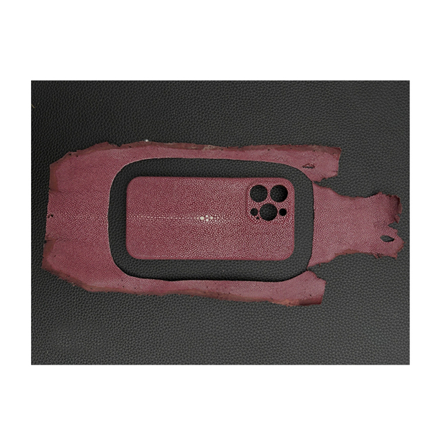 New Arrival Unique Style High Quality Waterproof Shockproof Customized Exotic stingray Leather for 17 16 15 Pro Max Case