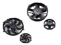 Ventilateur de refroidissement de radiateur moteur universel incurvé noir 16 pouces DC 12V 120W à 10 pales pour pièces automobiles de course