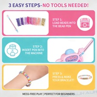 AiJH Nuevo Kit de Máquina para Hacer Pulseras DIY para Niños, Venta al por Mayor, OEM, Set de Fabricación de Joyas con Bolígrafo de Cuentas, Más de 2000 Cuentas, Juguete STEM, Regalo para Niñas